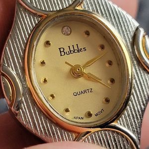 Bubbles Vintage Watch New Battery Two-Toned